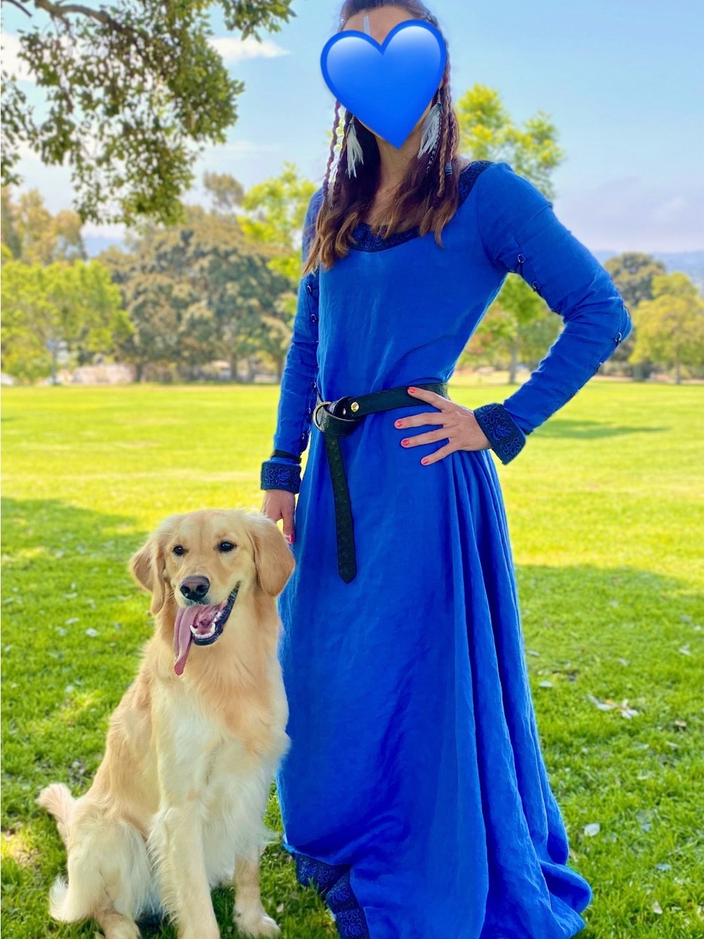 Blue Linen Dress